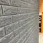 Самоклеюча декоративна 3D панель 3D Loft під цеглу срібло 700x770x7мм - мініатюра 5