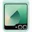 Кожаный чехол Leather Case (AAA) для Samsung Galaxy Z Flip6 Turquoise - миниатюра 4