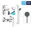 Набір змішувачів 3 в 1 для ванної кімнати Grohe QuickFix StartEdge S-Size UA202502SE, Хром - мініатюра 12