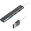 Хаб Usb Maxxter HU3A-4P-03, Grey, Usb 3.0 - 2xType-C 2.0 / 1xUsb 3.0 / 1xUsb 2.0, кабель 13 см, алюмінієвий корпус - мініатюра 1
