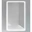 Дзеркало Dusel Led DE-M0065D Silver 65x80 см сенсорне включення + підігрів+ годинник/темп, Сірий - мініатюра 1