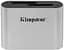 Кардридер USB 3.2 Type-C > 2xSD UHS-II Workflow Серебряный Kingston teh0013761 - миниатюра 1