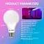 Світлодіодна лампа Bestview RGB лампочки з дистанційним керуванням, RGBW Warm White 5W E27 Screw Base, Mood - мініатюра 5