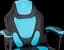 Геймерское детское кресло GT Racer черное с синим (X-1414 Black/Light Blue) - миниатюра 4