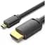 Кабель мультимедийный HDMI M to HDMI micro M 1.0m 4K black Vention (AGIBF) - миниатюра 1
