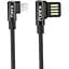 USB кабель кутовий Kaku KSC-028 USB - Lightning 1m - Black - мініатюра 1
