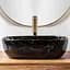 Умивальник Rea Belinda black marble shiny накладний REA-U8907, Чорний - мініатюра 4
