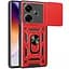 Чехол Ummi Camshield Serge Ring для Xiaomi Redmi 13 4G / Poco M6 4G Красный / Red - миниатюра 1