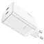Блок питания зарядный Hoco Starlight N23 2 usb-c 45 W белый - миниатюра 2