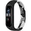 Ремінець BeCover Elastic Nylon Style для Xiaomi Mi Smart Band 5 / Mi Smart Band 6 Size M Black-White (706147) - мініатюра 1
