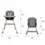 Стульчик для кормления Kidwell Eatan Wood 4 в 1 Gray (5901130091003) - миниатюра 7