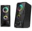 Колонки 2.0 Real-El S-107 Black, 2 x 3 Вт, USB, mini - jack 3.5 мм, RGB - підсвічування (EL121100017) - мініатюра 3