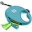 Повідець-рулетка для собак Waudog R-leash з контейнером для пакетів, світловідбивна стрічка, S до 12 кг, 3 м блакитний - мініатюра 1