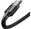 Кабель Baseus Cafule Cable USB for Micro 2.4 A 1 м Gray Black (CAMKLF-BG1) - мініатюра 5