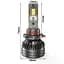 Комплект світлодіодних ламп Sho-Me F8 9006 70W - миниатюра 4