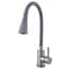 Змішувач для кухні Globus Lux Alpen SBT1-203SK-G03 нержавіючий з душ.насадкою для зручного використання та регулювання струменя - мініатюра 1