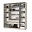 Шафа 4-дверна з антресоллю MebelStar Оскар Gloss BL-B, блок шухляд+полиці 200x52x260 см Сіра мишка/Сірий (MBS-5575) - мініатюра 2