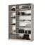 Шафа 3-дверна з антресоллю MebelStar Оскар Gloss BL-B, 4 додаткові полиці 150x52x260 см Дуб рістрето/Латте (MBS-5496) - мініатюра 2