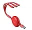 Кабель Baseus Golden Loop 3-in-1 Cable USB to MicroUSB+Lightning+Type-C 3.5A 1.2m CAMLT-JH09 Red - мініатюра 1