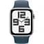 Смарт-часы Apple Watch SE 2 GPS 44mm Silver Aluminium Case with Storm Blue Sport Band S/M (MREC3) - миниатюра 2