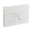 Панель змиву Koer KT-0604-03 240x160x10mm пластикова, кнопка закруглена KR5322, Білий - мініатюра 1