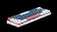 Клавіатура Machenike K500-B61 Red Switch White Orange Grey (K500-B61-RS-WOG) - мініатюра 3