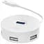Хаб Type-C HUB Baseus Round Box to 1USB3.0/3USB2.0 CAHUB-G02 White - мініатюра 1