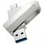 USB-флешка подвійна Hoco UD10 32 GB USB 3.0 та Type C срібляста (6931474738653) - мініатюра 1