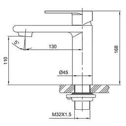 Змішувач для раковини Koer KI-10015-02 (KR4781) - мініатюра 2
