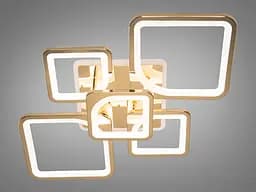 Люстра стельова LED Diasha 8060/2+3G, 95W, 3200K-6500K, золото, сучасний стиль, з пультом, диммером, підсвіткою - мініатюра 4