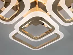 Люстра стельова LED Diasha A8060/4+4G 110W, золото, 59 см, димер, для дому та офісу - мініатюра 4