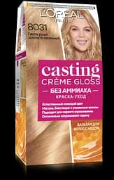 Краска-уход для волос без аммиака L'Oreal Paris Casting Creme Gloss, тон 8031 (Светло-русый золотисто-пепельный), 120 мл (A8649476)