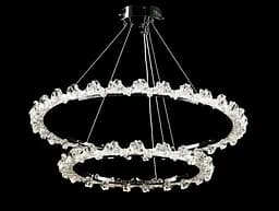 Люстра стельова LED Splendid Ray L115/600+400/2, хром/білий, 2 лампи, регульована висота, сучасний стиль для дому - мініатюра 4