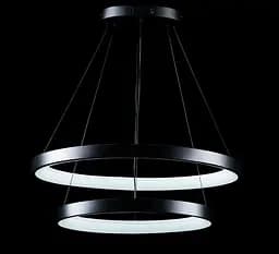 Люстра стельова LED Splendid Ray L2681/600+400/2, чорний, регульована температура світла, сучасний стиль - мініатюра 2