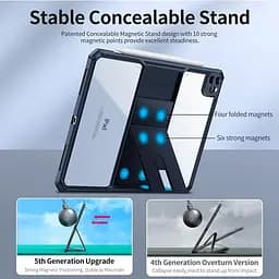 TPU+PC чохол Xundd Stand c посиленими кутами для Apple iPad Pro 11 (2024-25) Чорний - мініатюра 3