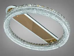 Стельова LED люстра золото 112Вт пульт CCT 19м² - мініатюра 3