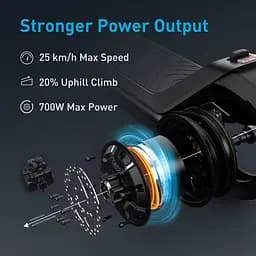 Електросамокат NIU KQi3 Pro Black 9.5", 350(700)W, 10.4Ah, 50km, 25km/h, 20%, App, 20,3 kg (K3P31EB1E11) - мініатюра 6