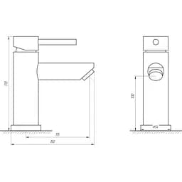 Змішувач для раковини Globus Lux ALPEN SBT1-101-BB - мініатюра 4