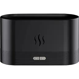 Зволожувач повітря Kinscoter портативний аромадифузор електричний з ефектом полум'я чорний (DQ-701C)