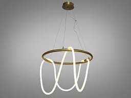 Люстра стельова LED Diasha 9752-D600GAB Мотузка 32W, бронза, мінімалізм для спальні та коридору - мініатюра 3