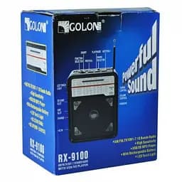 Радіоприймач з USB-виходом GOLON RX-9100 Чорний з коричневим - мініатюра 3