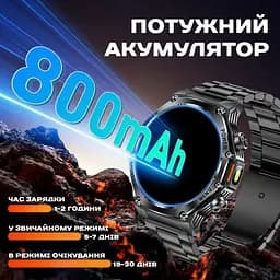 Годинник Smart Surf X Pro Black Rubber, 2 ремінця - мініатюра 8