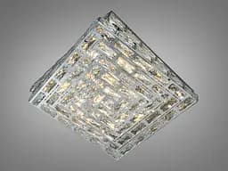Елегантна кришталева стельова LED-люстра квадратної форми Diasha 7737/500x500CH, 82W, 4510 lm - мініатюра 4