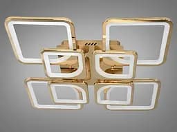 Стельова LED-люстра Diasha 8060/4+4G 135W, Ø60x14 см, 3 кольори світла, диммер, пульт - мініатюра 5