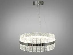 Люстра стельова LED Diasha 828/500CH 66W, хром, для спальні, кришталь, регульована висота - мініатюра 2