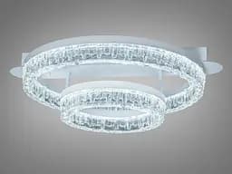 Сучасна стельова люстра Diasha MX78203/400+200WH з акриловими кільцями, 60W - мініатюра 2