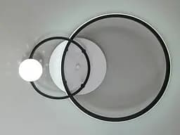 Люстра стельова LED Diasha MX2986-2A WH+BK, 35Вт, білий+чорний, діаметр 39 см, для коридору, спальні, кухні - мініатюра 3
