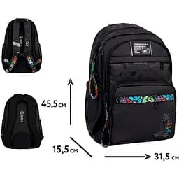 Рюкзак шкільний Yes TS-47 Street Style чорний (559917) - мініатюра 5