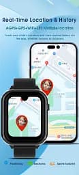 Дитячий смарт-годинник Wonlex KT38 годинник-телефон з відеодзвінком GPS WI-FI і SIM-картою Black (19133) - мініатюра 5