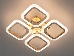 Пристельова люстра LED Diasha AS8060/4G, 40W, золото, сучасний стиль для коридору, вітальні, спальні, кухні - мініатюра 2